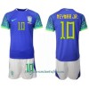 Conjunto (Camiseta+Pantalón Corto) Brasil Neymar Jr 10 Segunda Equipación Mundial 2022 - Niño